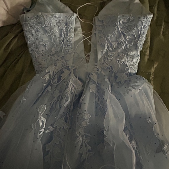 Blue floral prom dress - Picture 4 of 5